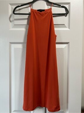 Forever 21 Orange Spaghetti-Strap Mini Slip Dress
